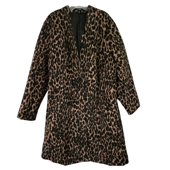Torrid Leopard Woolen Driving Coat - Picture 2 of 8